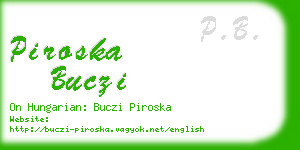piroska buczi business card